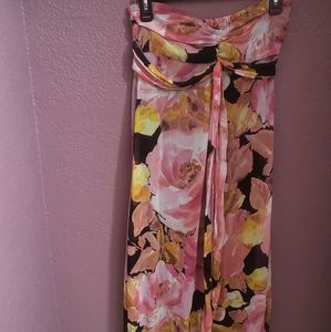 Women summer strapless floral dress